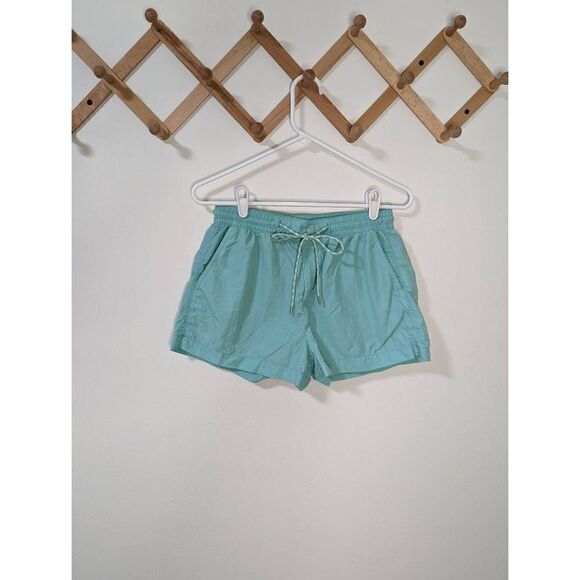 American Eagle Women's Nylon Turquoise Drawstring Elastic Waist Shorts - Size Sm - Picture 1 of 9